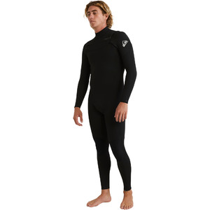 2023 Quiksilver Hommes Everyday Sessions 3/2mm GBS Chest Zip Combinaison Noprne EQYW103166 - Black